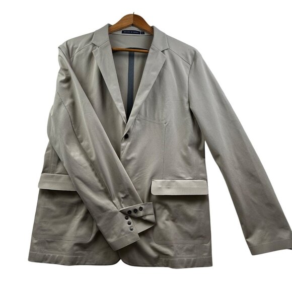 Ministry of Supply Aviator Jacket Mens Large Performance Travel Blazer Beige - Picture 8 of 12